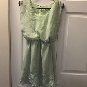 Charlotte Russe mint green shoulder-less dress